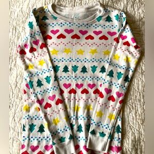 Primary Organic long sleeve PJ top size M 8/9